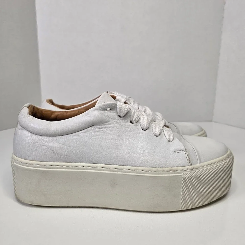 Acne Studios Women's Size 39 Drihanna White Leather Platform Sneakers Made Italy